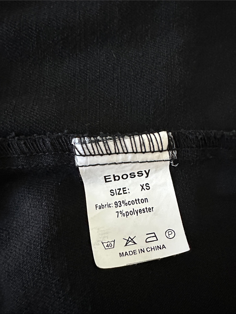 Ebossy Black Sleeveless Denim Vest - Picture 2 of 3